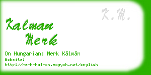 kalman merk business card